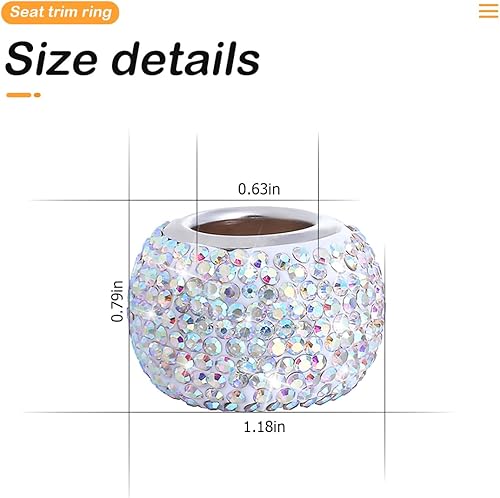 Miniatura 8 de Osilly Collares para reposacabezas de automóvil, 4 piezas de collares para reposacabezas de automóvil, anillos decorativos, accesorios interiores de