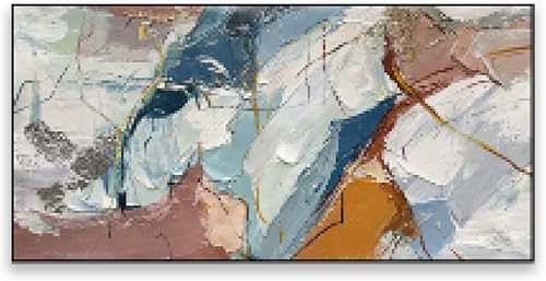 Miniatura 2 de HOLEILUCK Póster de pintura abstracta, arte moderno, pintura al óleo, gris claro, blanco, impresiones en lienzo, decoración del hogar, sala de