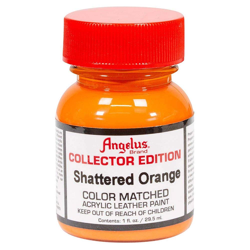 Angelus Leather Paint, Collector Edition, Shattered Orange, 1oz jar