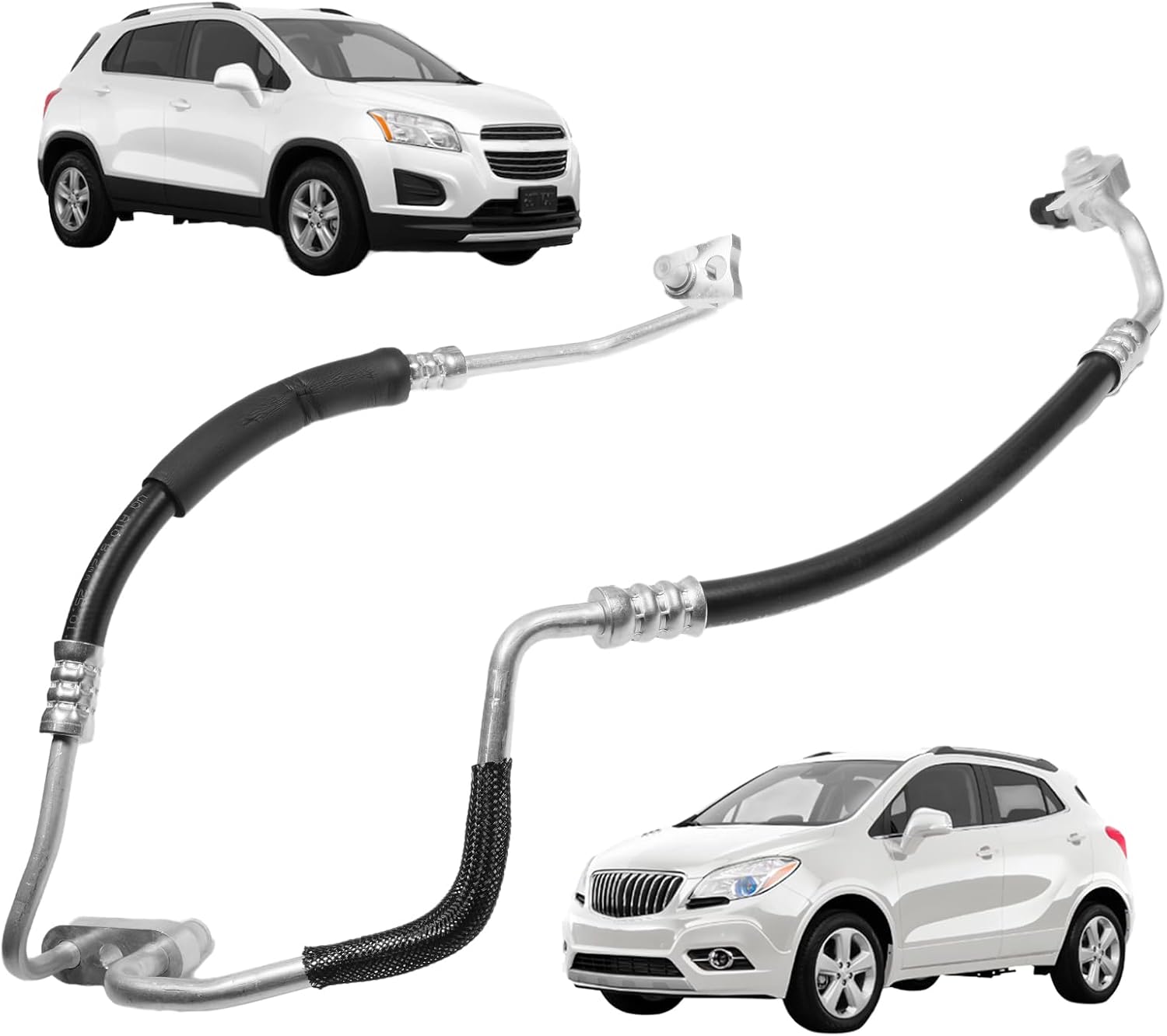 Fits Chevy Trax 2015–2020 & Buick Encore 2013–2020 – A/C Air Conditioning Hose Line – Compressor to Condenser – Replaces 42588256,42366105,95080777,95376436 – Interchangeable with 42588258