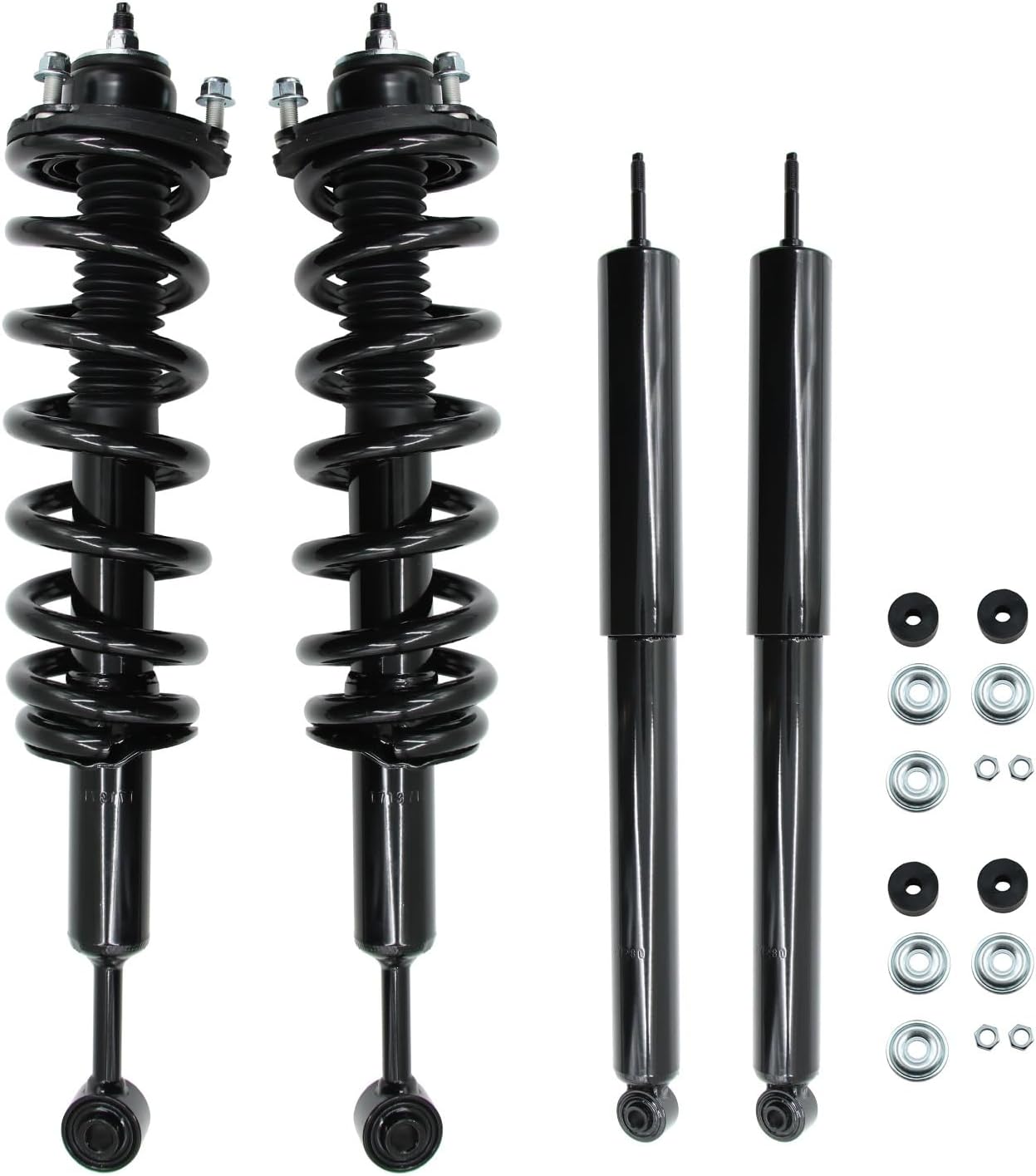 Front Struts Coil Spring Rear Shocks Assembly Fit for 2005 2006 2007 2008 2009 2010 2011 2012 2013 2014 2015 Tacoma 171371L 171371R 37280, Shock Absorber Set of 4