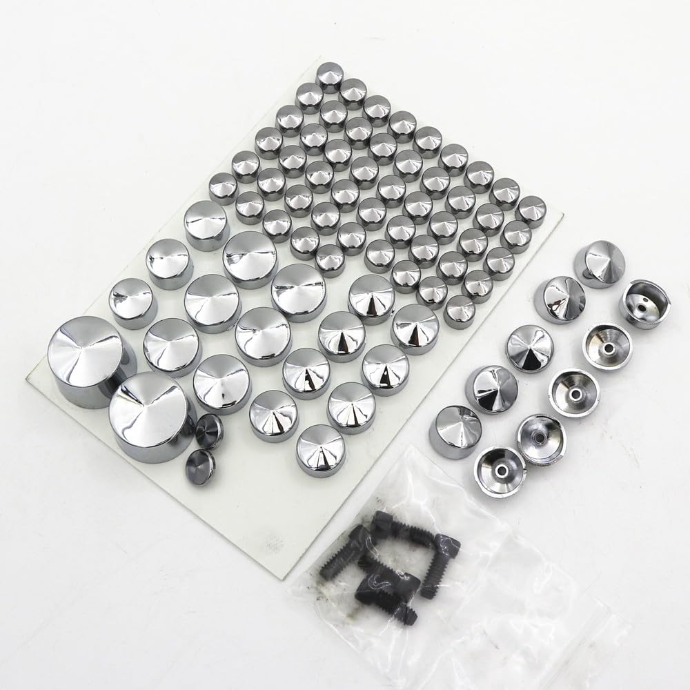 81Pcs Bullone Tappi Topper Copertura per Harley Softail Twin Cam 2007-Up