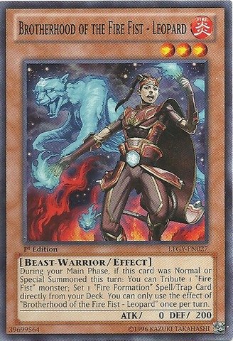Yu-Gi-Oh! Card - Brotherhood Of The Fire Fist - Leopard (LTGY-EN027) - 1st Edition Common