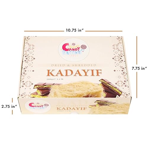 Miniatura 3 de Sarah's Candy Factory Kadayif Kataifi Fillo Masa seca y rallada, paquete de 5 unidades, 17.64 oz, 1.1 libras cada filo tradicional para postres de