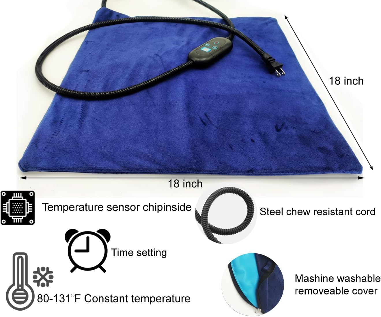 Cozy Comfort: Review of the 18x18 Pet Heating Pad for Cats & Small Dogs
