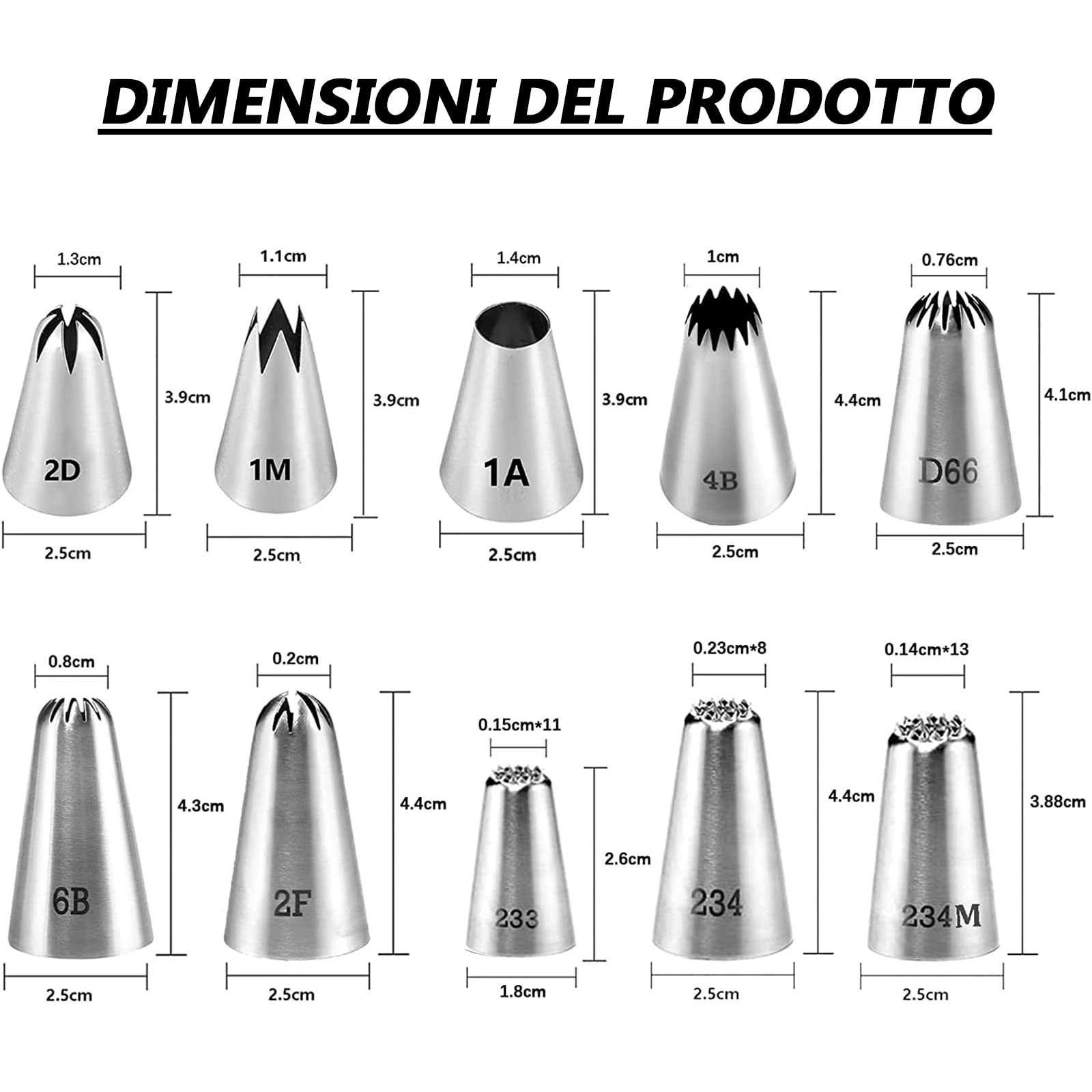 Kit Decorazione Torte 120 Pezzi: Sac à Poche Con 12 Beccucci In Acciaio Inox, 2 Convertitori, Spatole E 100 Sacchetti Usa E Getta, Accessori Per Pasticceria E Dolci