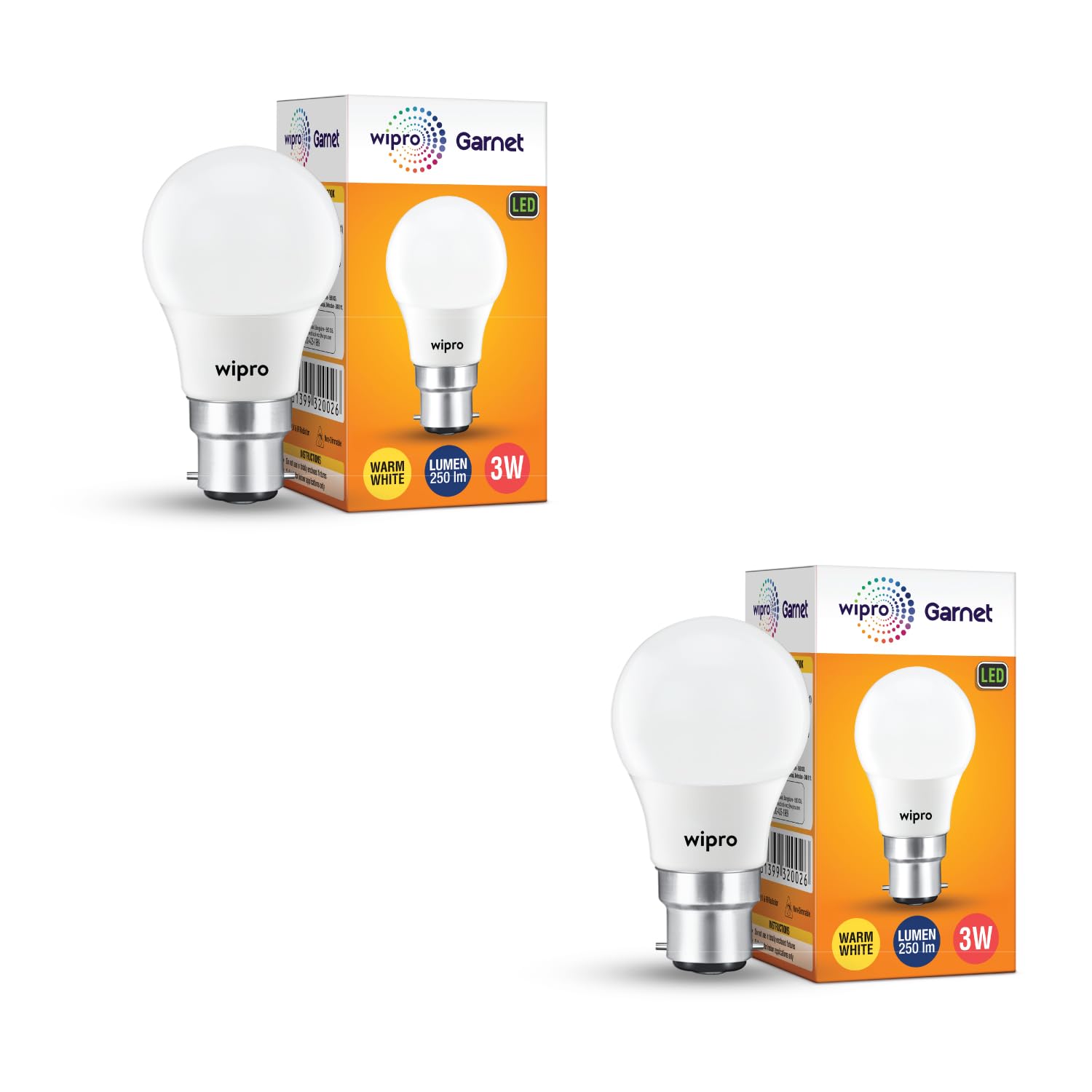 wipro Garnet 3W LED Bulb for Home & Office |Warm White (2700K) | B22 Base|220 degree Light coverage |4Kv Surge Protection |400V High Voltage Protection |Energy Efficient | Pack of 2-image-38