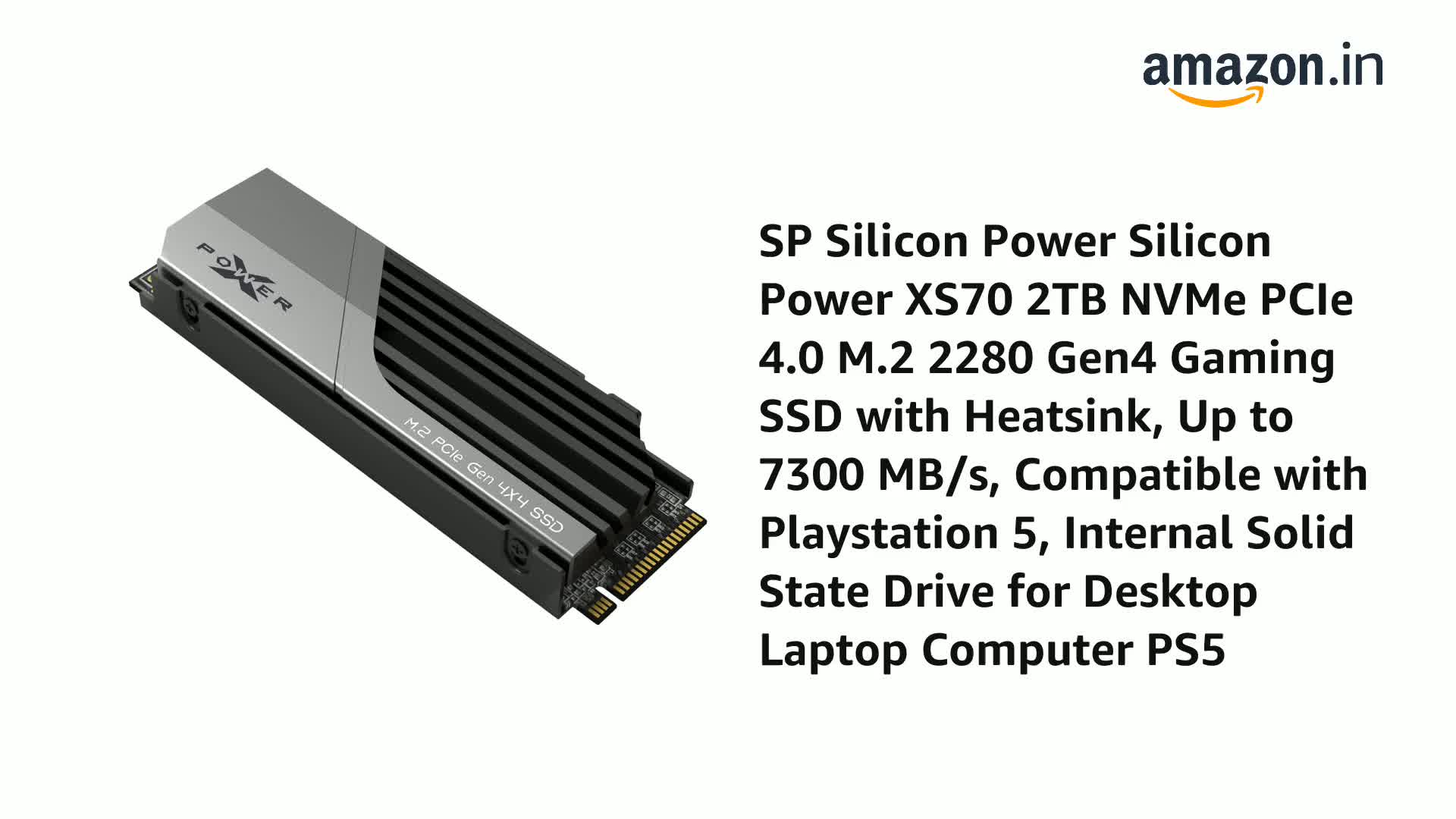 Amazon.in: Buy Silicon Power XS70 2TB NVMe PCIe 4.0 M.2 2280 Gen4