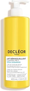 Decléor Neroli Bigarade Cleansing Milk 400 ml - Gentle Facial Cleanser for All Skin Types, Hydrating Cream Cleanser with Essential Oils and Green Tea for Facial Care | Den milda rengöringsmjölken med extrakt av grönt te löser upp smink och bevarar hudens fukt.