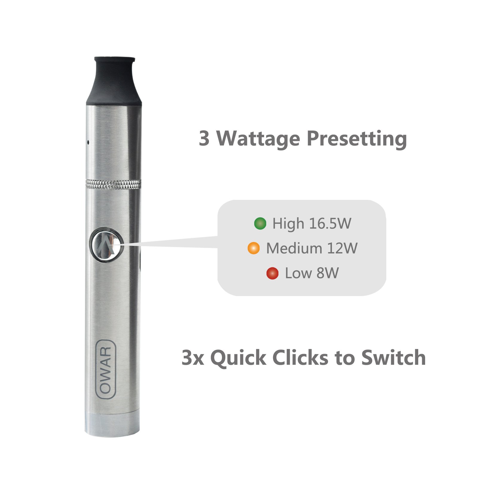 Vaporisateur ATMAN OWAR pour cire/Hash, le stylo Vape evolve plus dabb  intgre une batterie Rechargeable