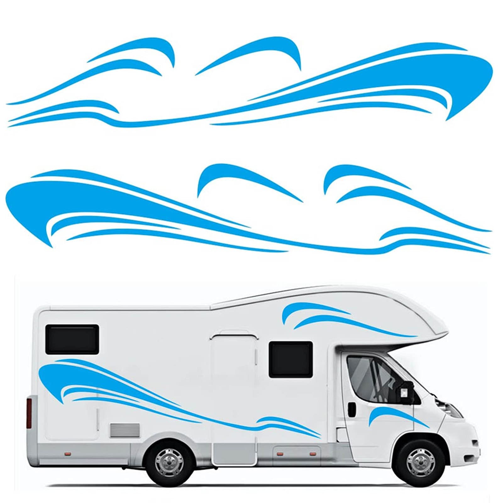 Trailer Decals ViCiCA RV Vinyl Graphics Decals | 10-Piece Stripe Sticker  Kit For Campers, Trailers \u0026 Motorhomes Camper Decals, image size:1600x1600