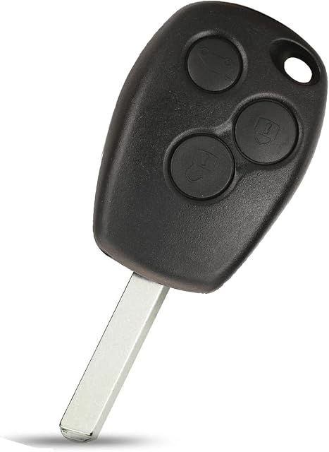 HooRLZ Vauxhall Vivaro Key Fob Replacement For Vauxhall Vivaro R-enault Clio Scenic Twingo Kangoo Modus Dacia Logan Remote Car Key Cover Case, 3 Button Clio Key Fob, Vauxhall Key Fob - With Blade