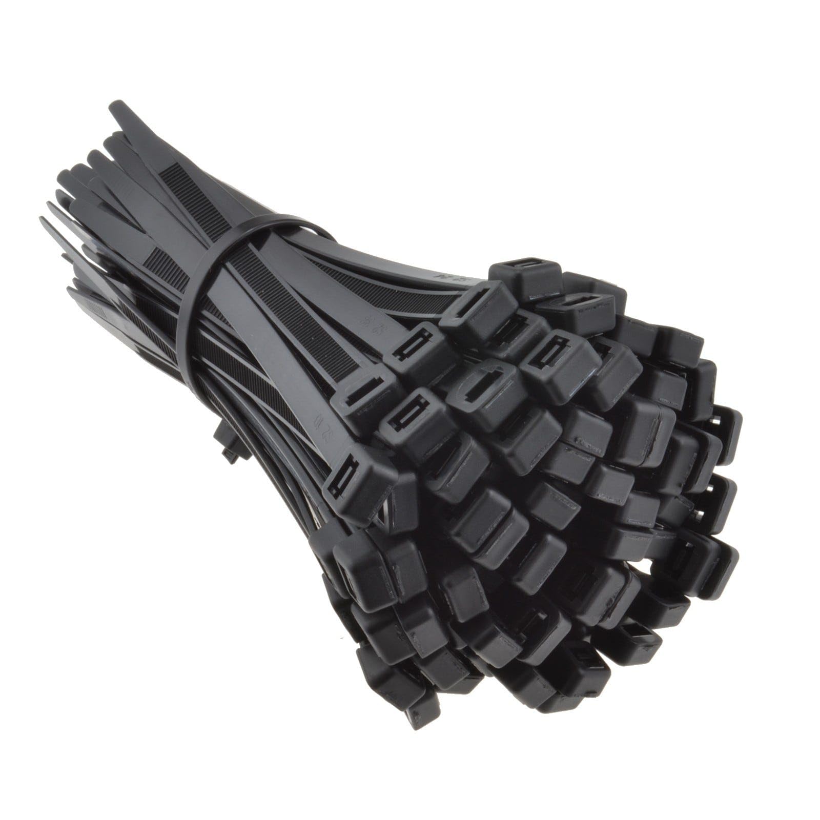 Kenable Black Cable Ties 150Mm X 6.8Mm Nylon 66 Ul Approved Self-Locking Zip Ties For Cable Management Wire Organising [100 Pack]