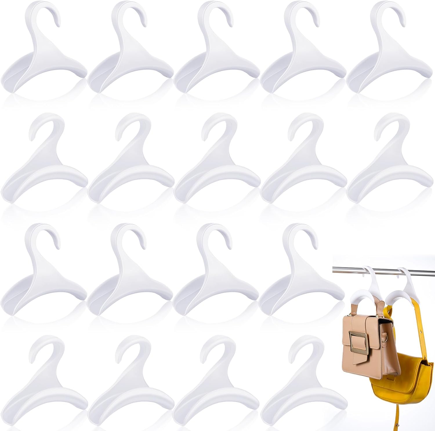 Maitys 18 Pcs Purse Hanger Hook Acrylic Bag Hanger Handbag