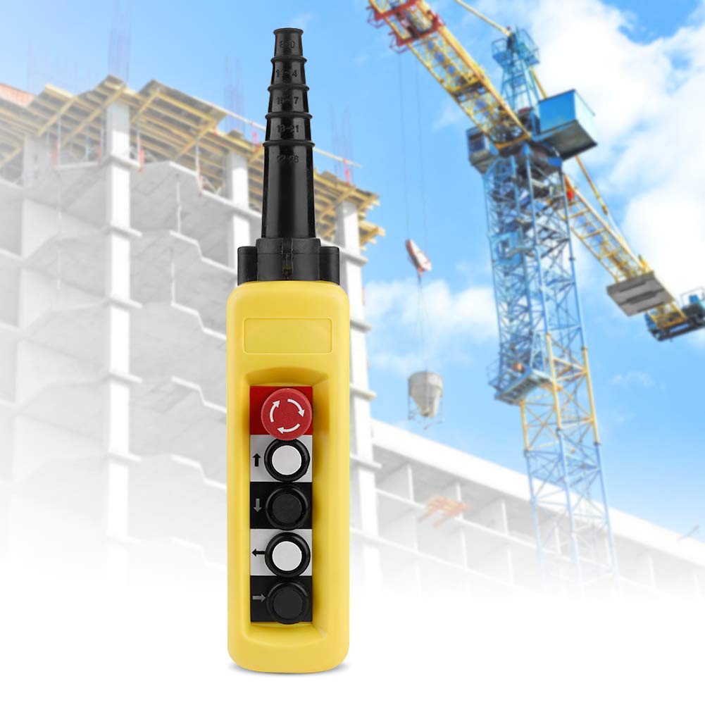 Interruttore Paranco a Catena 500V con Pulsante Sollevamento Arresto Emergenza e Controllo Sicurezza per Gru Industriale Funzione Protezione