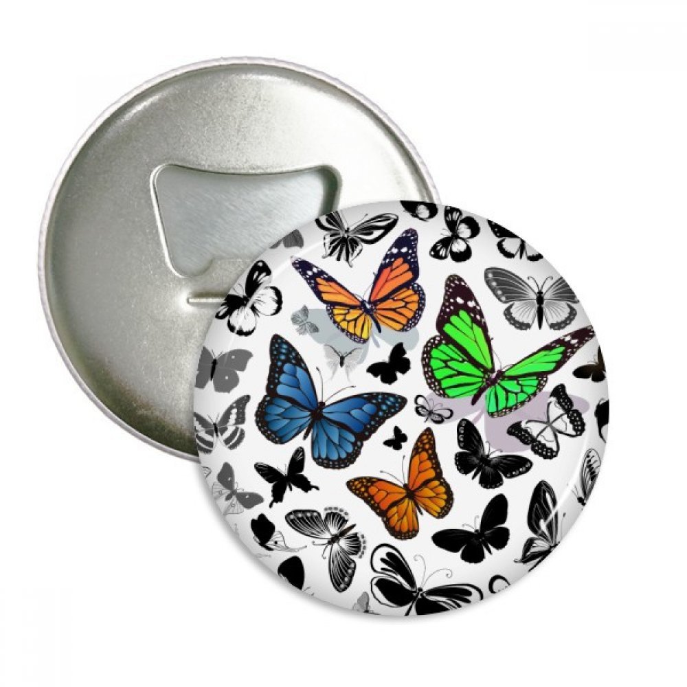 Décapsuleur aimant papillon vintage x3 pour frigo en argent