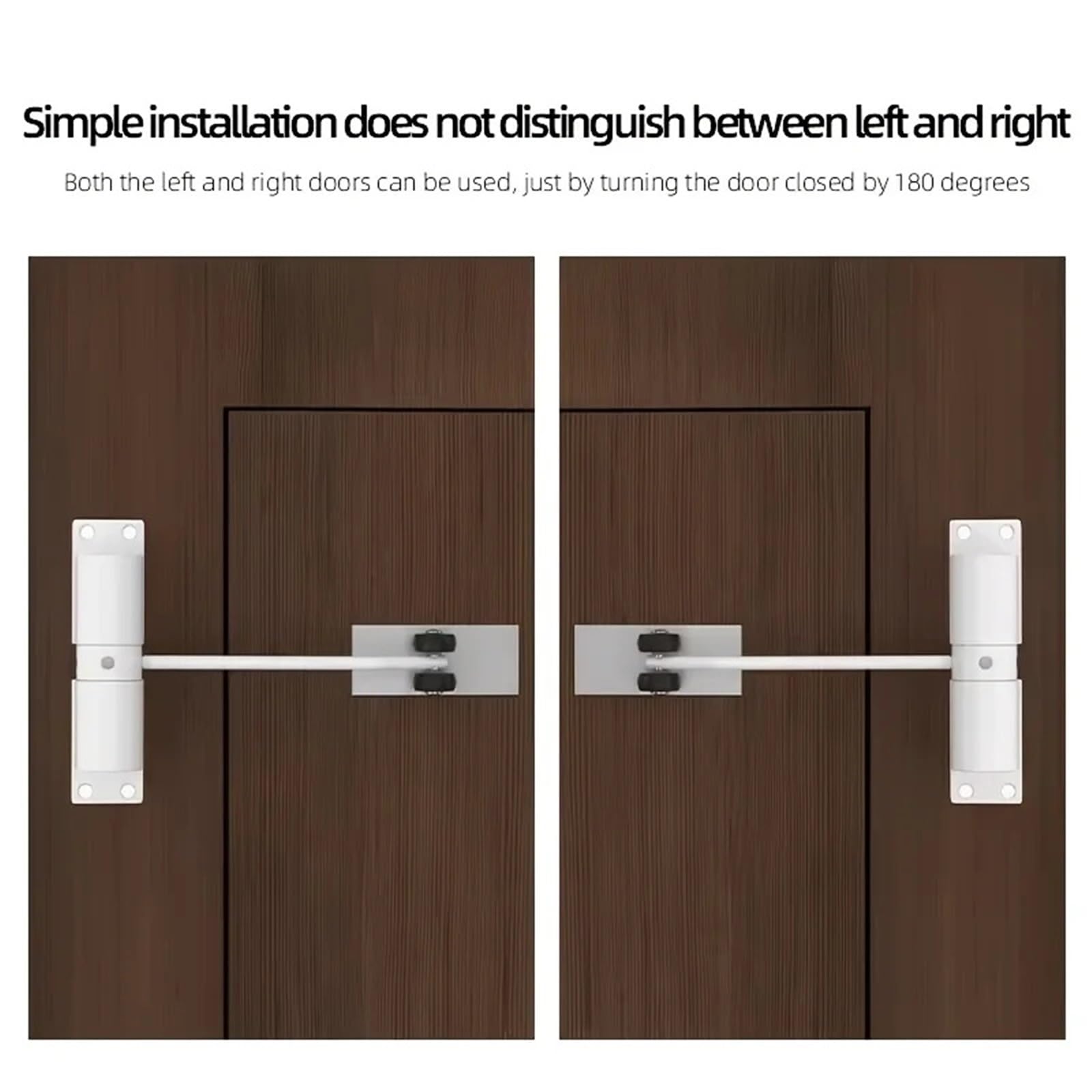 Chiudiporta automatico regolabile for carichi pesanti da 2 pezzi con molla di sicurezza hardware for mobili for porte Costruzione Per Porte(WHITE)