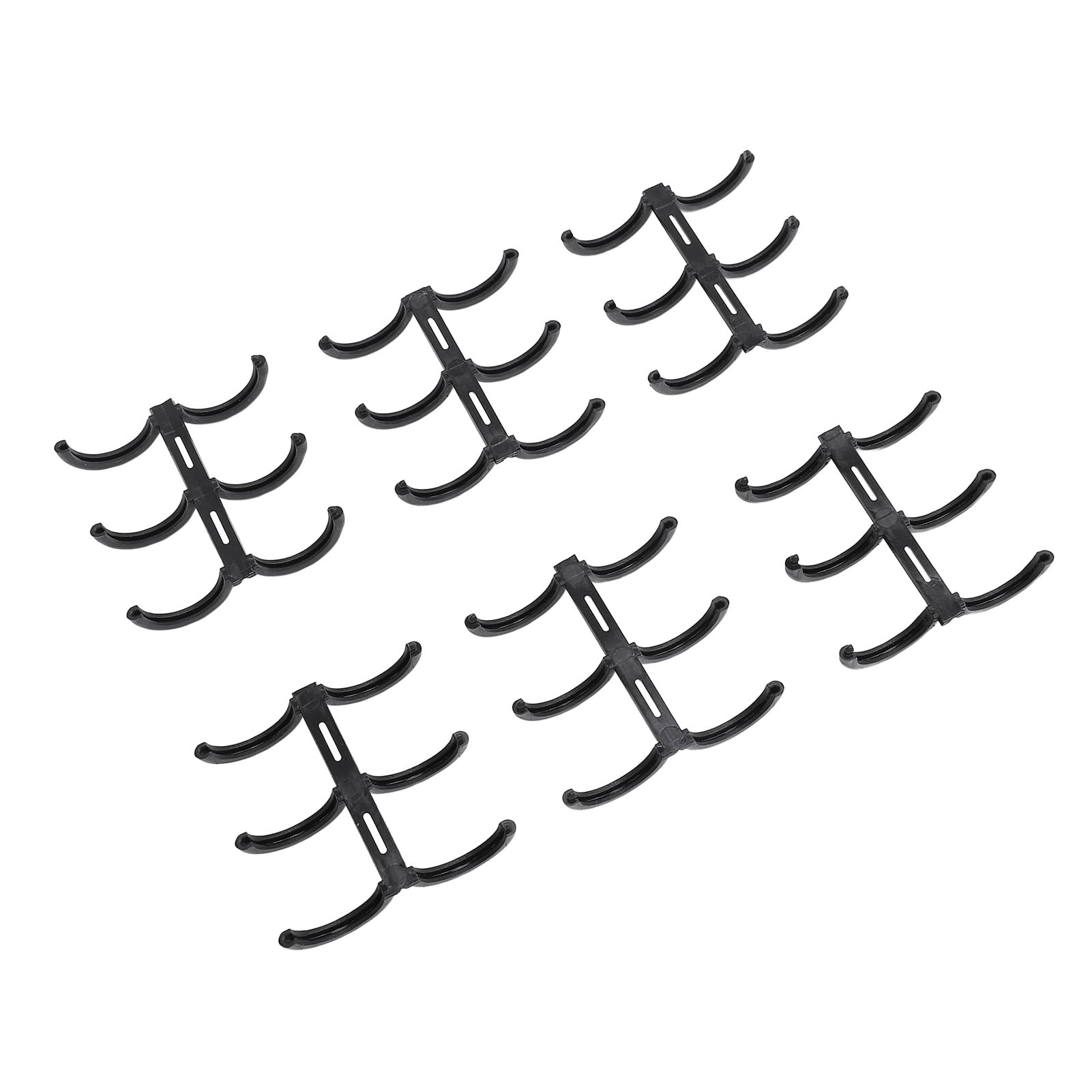 Dorso per rilegatura a pettine da 50 pezzi, 16 mm 3 anelli 120 fogli Dorso per rilegatore per libri per B5, A5, A6, A7, distanza fori 19 mm (Nera)