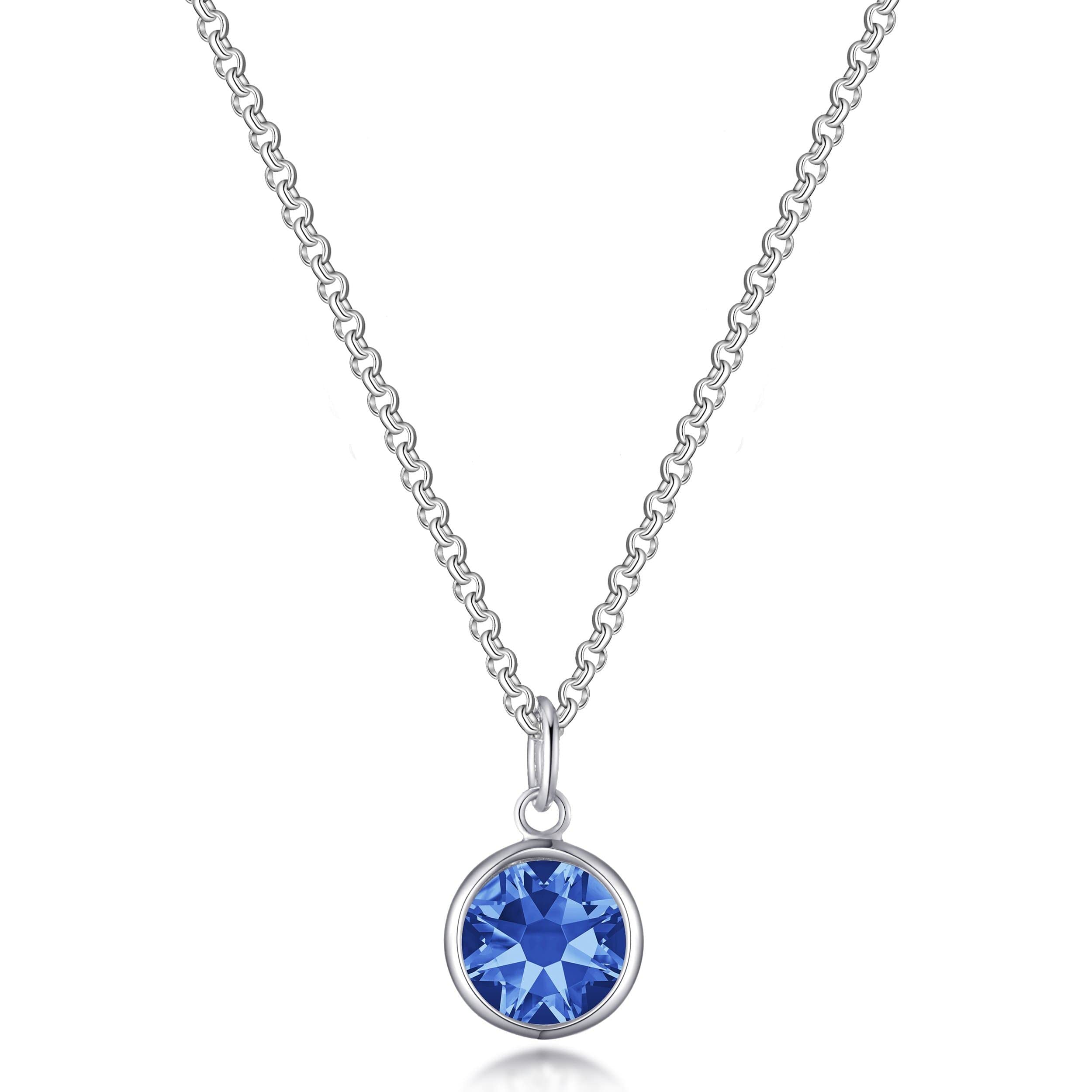 Sponsored Ad – Dark Blue Crystal Necklace Created with Zircondia® Crystals