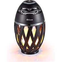 DiKaou Led Flame Table lamp, Torch Atmosphere Bluetooth Speakers&amp;Outdoor Portable Stereo Speaker with HD Audio and Enhanced Bass,LED flickers Warm Yellow Lights BT4.2 for iPhone/iPad/Android