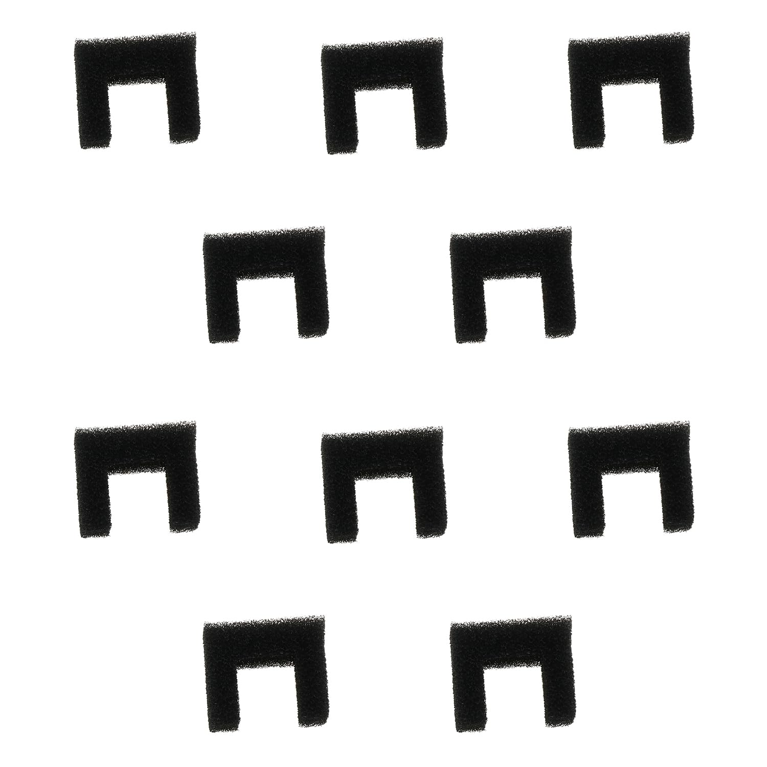 DGZZI 10PCS 65x54x46mm Black U Shaped Cat and Dog Drinking Water Fountain Sponge Filters Replacement Suitable for Pet
