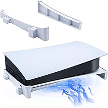 Horizontal Stand for PS5, Desk Stand Base Accessories Compatible with Playstation 5 Disc & Digital Editions - White