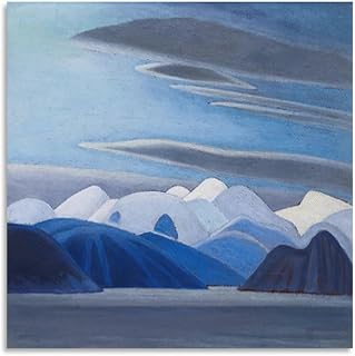 WANHE Lawren Harris Clyde Inlet, Baffin Island Large Canvas Printing Famous Paintings Office Home Wa Art Poster Canvas Painting Decor Wall Print Photo Gifts Home Modern Decorative Posters Framed/Unfra