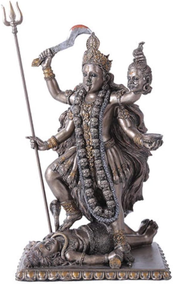 Pacific Giftware Eastern Enlightenment Goddess Kali Bhavatarini Destroyer Statue Decorative Hindu Goddess of Time and Death Figurine