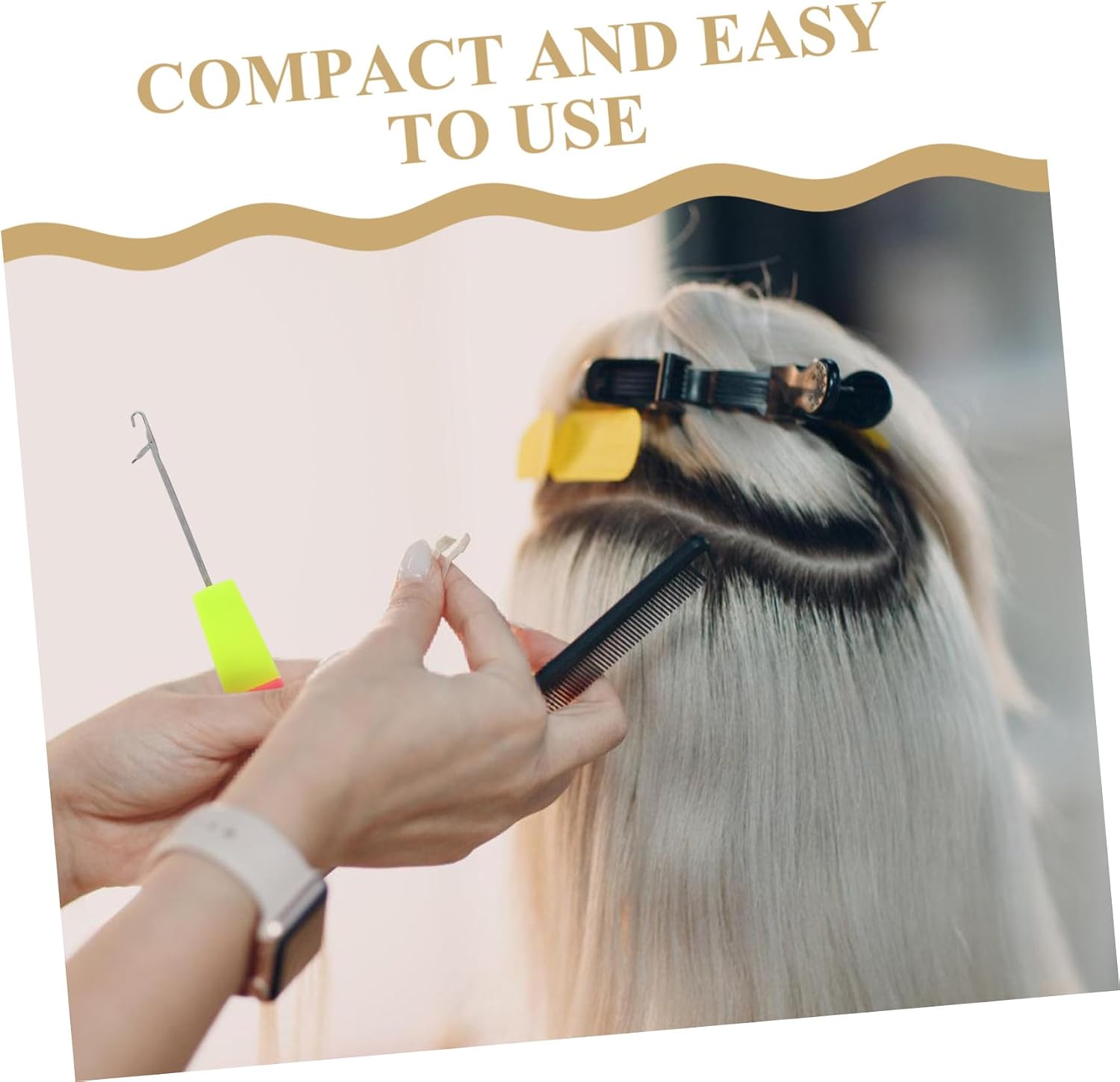 Beatifufu Wig Crochet Latch Hook Hair Pcs Pink Braiding Hair Hooks for Salons Carpet Making Projects