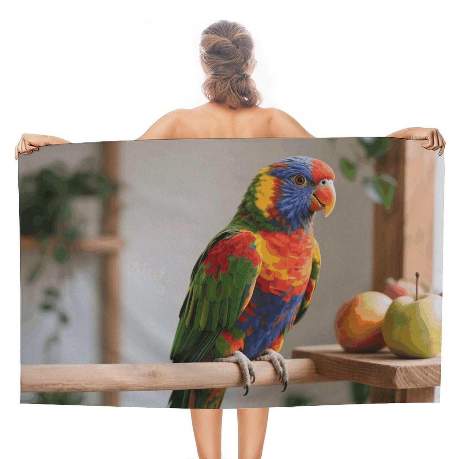 asbwuo Colored Parrots Beach Towels Extra Large Quick Dry Absorbent