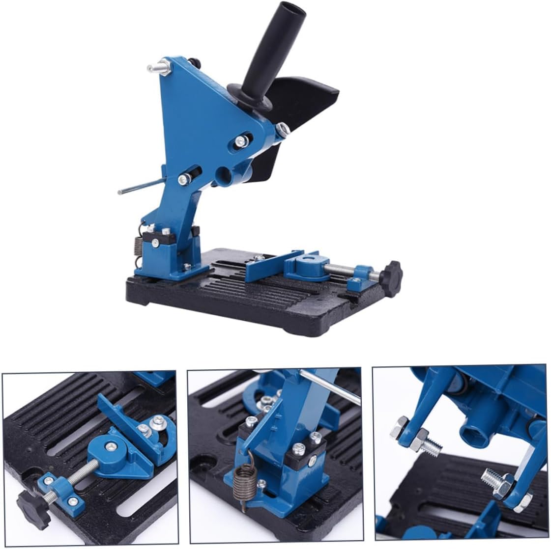 HOMSFOU Angle Grinder Stand Cutting Machine Support Fixed Bracket Metal Desktop Base Holder for Power Tool Accessories Suitable for Grinding and Cutting Tasks