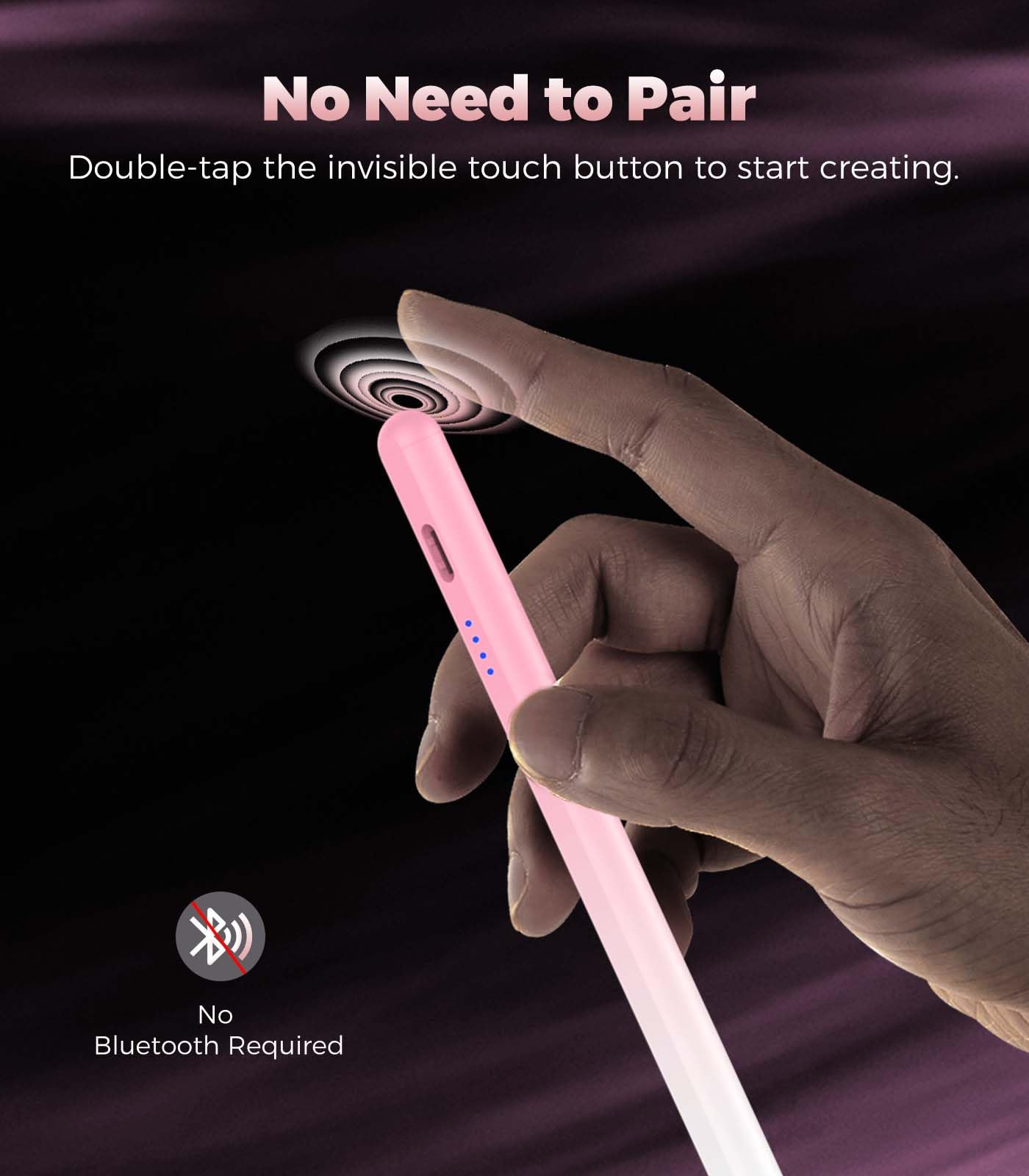 CMARS - Penna stilo universale per touchscreen, per tablet Apple iPad/iPhone/Samsung/Huawei/Xiaomi/Android e altri dispositivi, pennino ricaricabile per tablet con funzione magnetica, colore rosa
