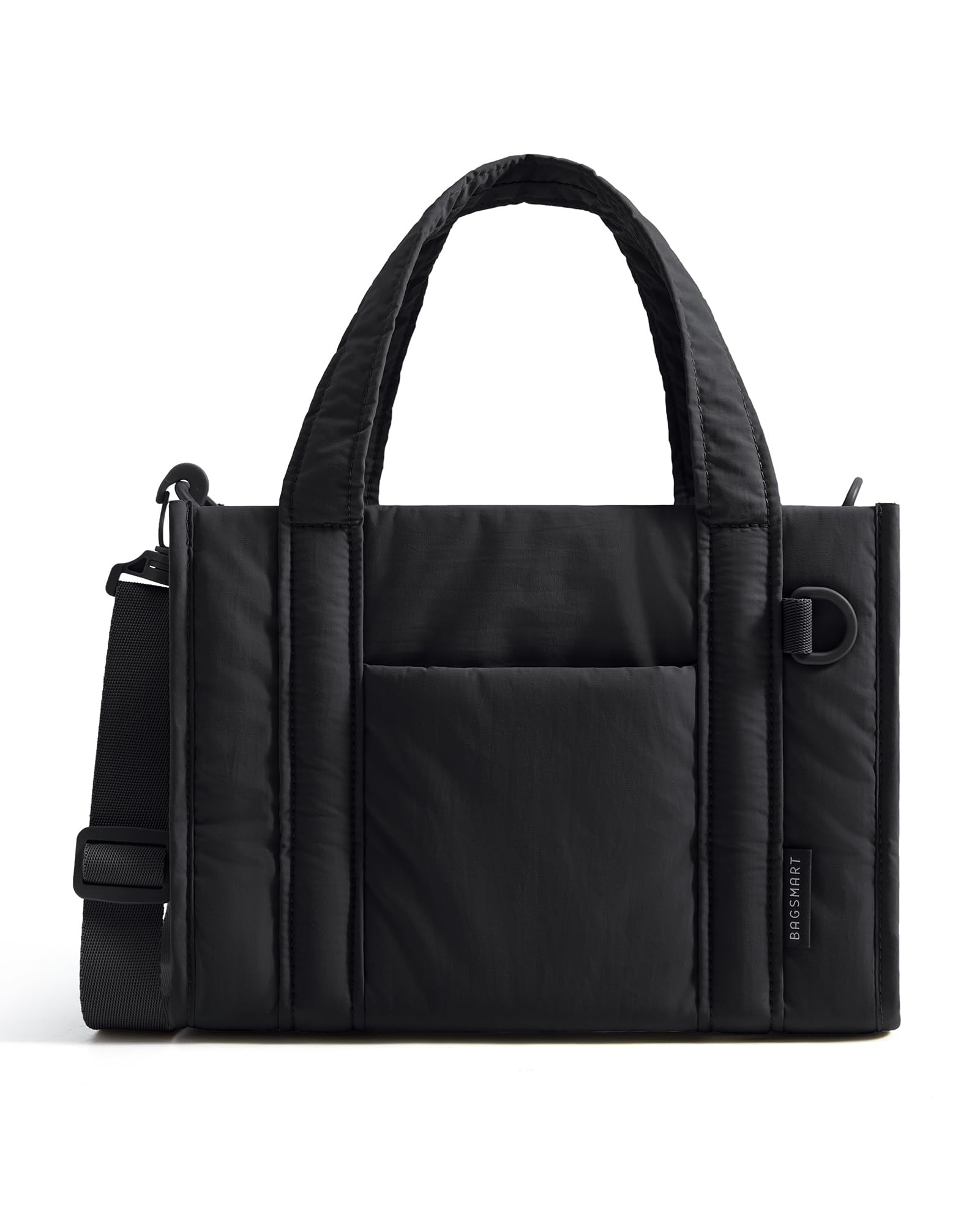 BAGSMART Boxy Tote Bag for Women, Crossbody Bag with Zipper, Crush Bow Purses for Travel Work College