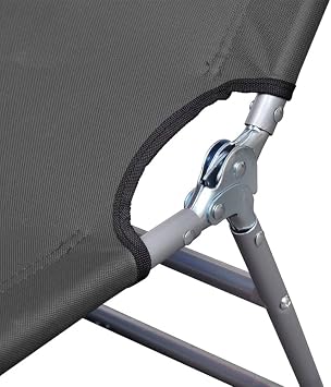 Casafoyer Foldable Sunlounger with Adjustable Backrest Gray