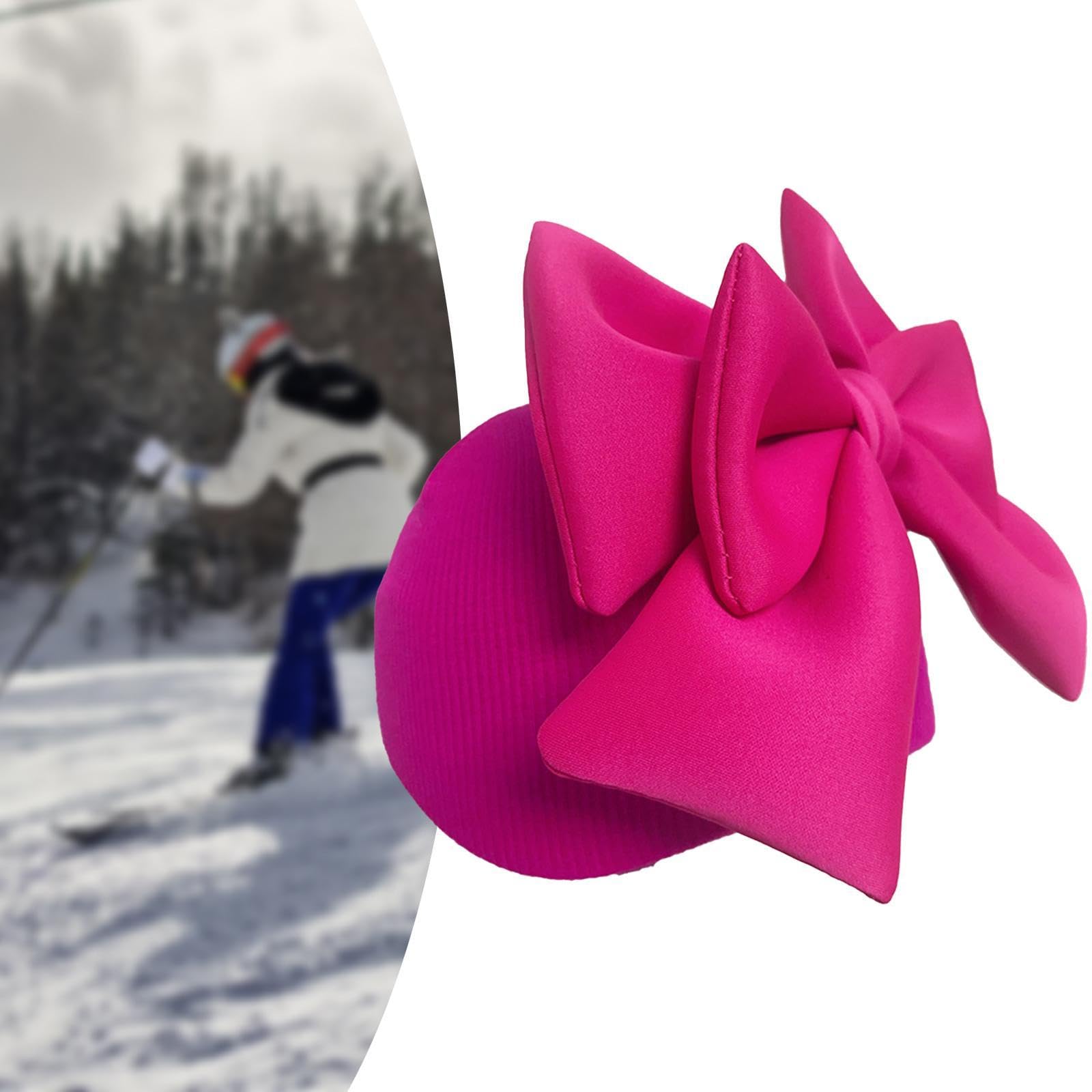 kowaku Ski Helmet Cover Ski Bike Helmet Decoration Lovely for Women Girls Comfortable Girl Gifts Outdoor Sports Cap Decor Winter, Rose Hat
