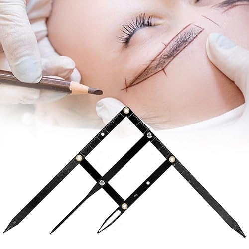 Miniatura 2 de Regla de cejas de tatuaje, regla de medida de cejas, tatuaje de cejas para diseños de dibujo de cejas, proporción dorada, maquillaje, herramienta