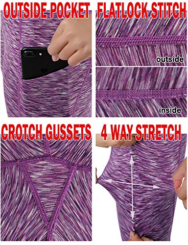 image for ODODOS Women's High Waist Yoga Pants with Pockets,Tummy Control,Workou