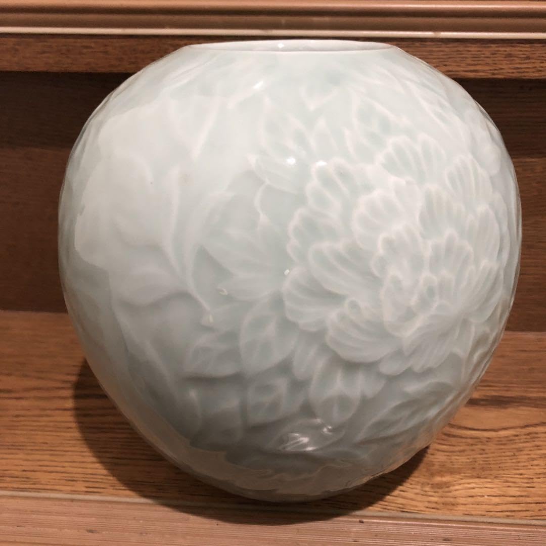 Amazon.co.jp: 有田焼 華山窯 華山作 青磁 共箱付き しおり付き