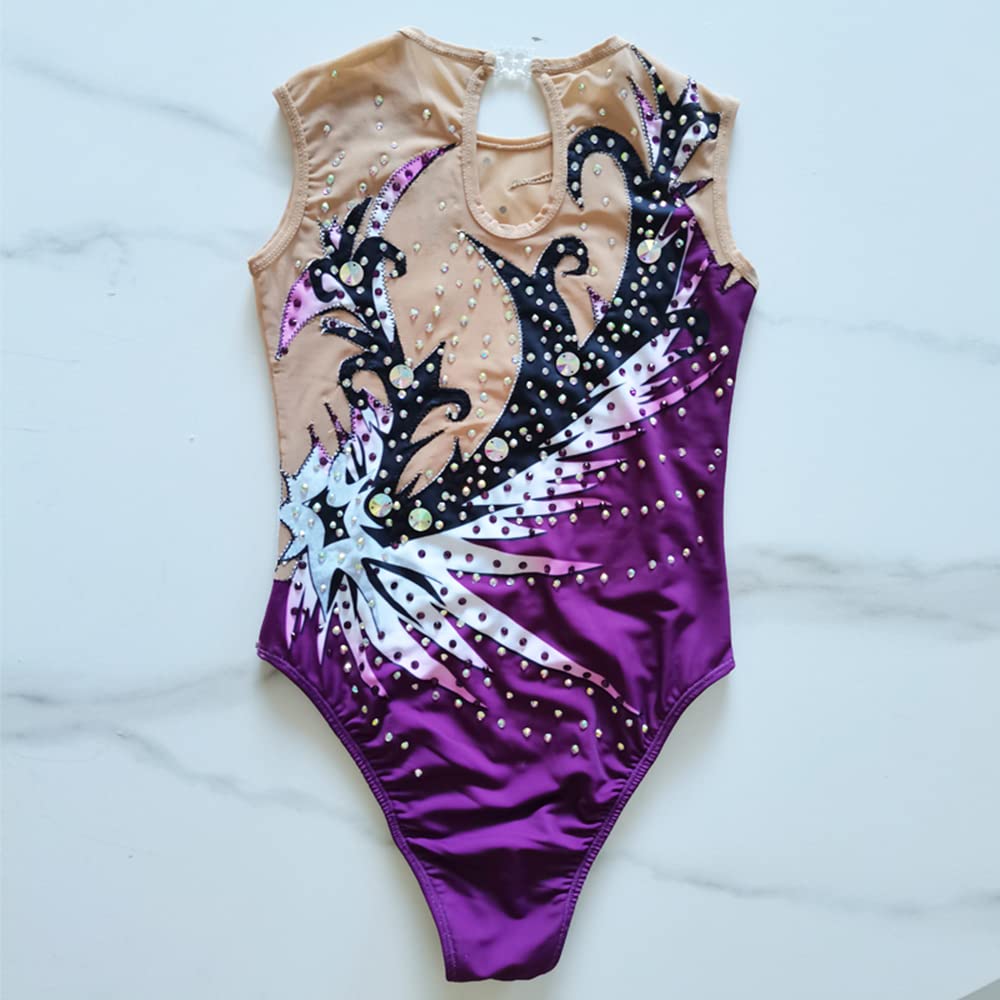 LIUHUO Costume da Bagno Sincronizzato Nuoto Team Performance Costume da Bagno Professionale su Misura Viola