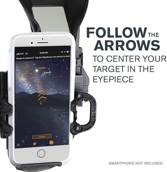 Celestron StarSense Explorer DX 130AZ App-Enabled Telescope 130mm Newtonian Reflector with Smartphone Dock & StarSense App iPhone & Android Compatible Easy-to-Use for Beginners