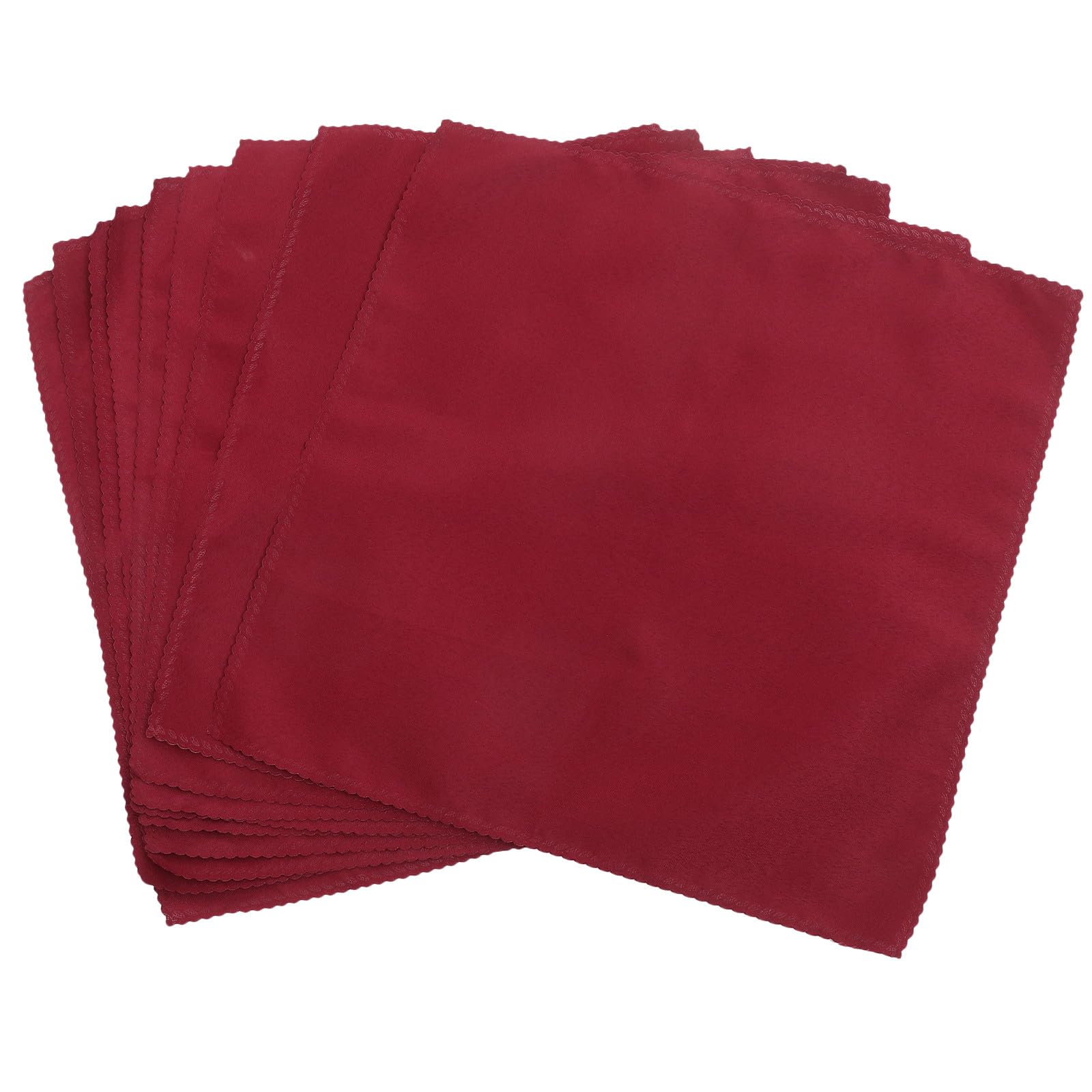 Servilletas de tela reutilizables lavables que evitan manchas, pack de 10 unidades rojas