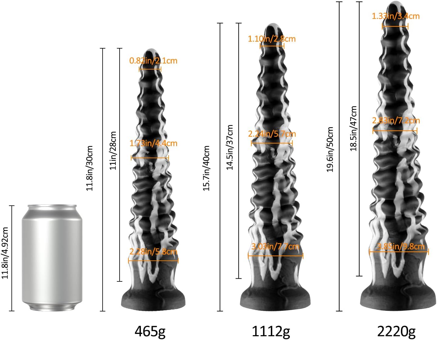 15.7" Long Butt Plug, Anal Sex Toy Monster Dildo, Huge Fantasy Dildo with Powerful Suction Cups, Liquid Silicone Anal Plug Dildo for G Spot & Anal Stimulation, Sex Toys for Women Men Couple