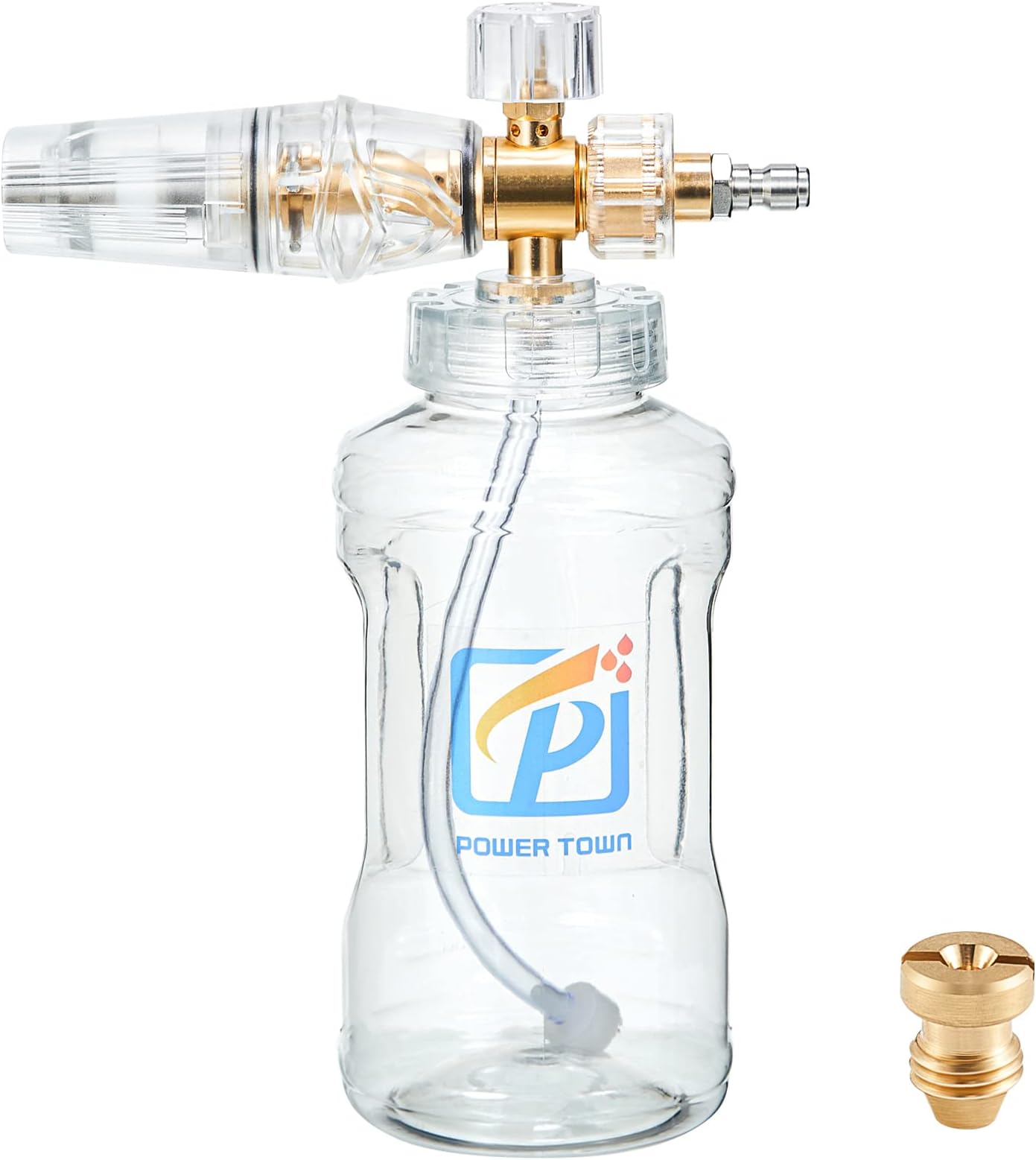 POWER TOWN Foam Cannon for Pressure Washer, Additional 1.1mm Orifice Nozzle, Snow Foam Lance with 1/4 Inch Quick Connector