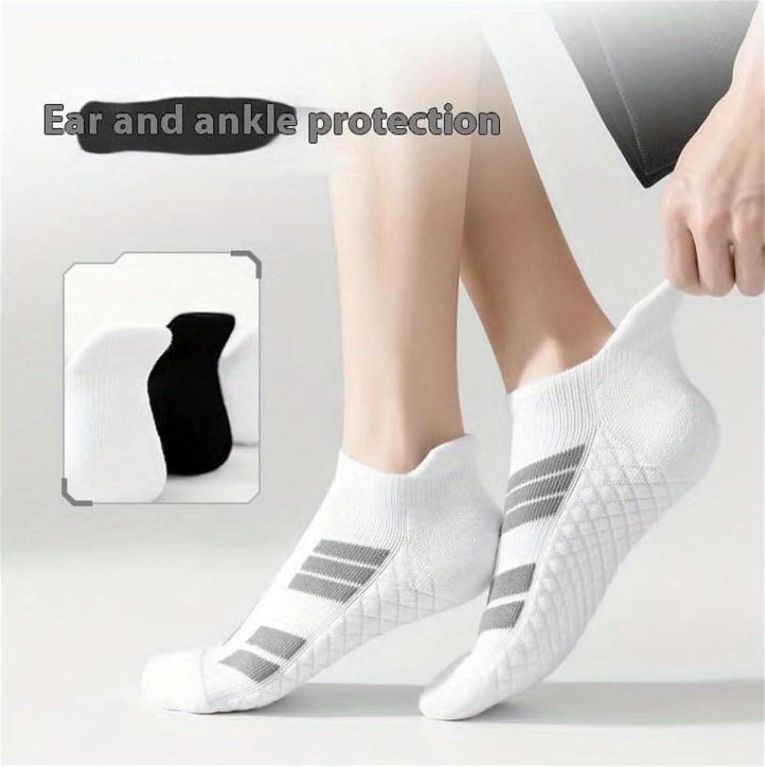 Men's Women's Low-Top No-Show Athletic Socks Ankle Cushioned Running Breathable Anti-Odor Low Cut Athletic Socks