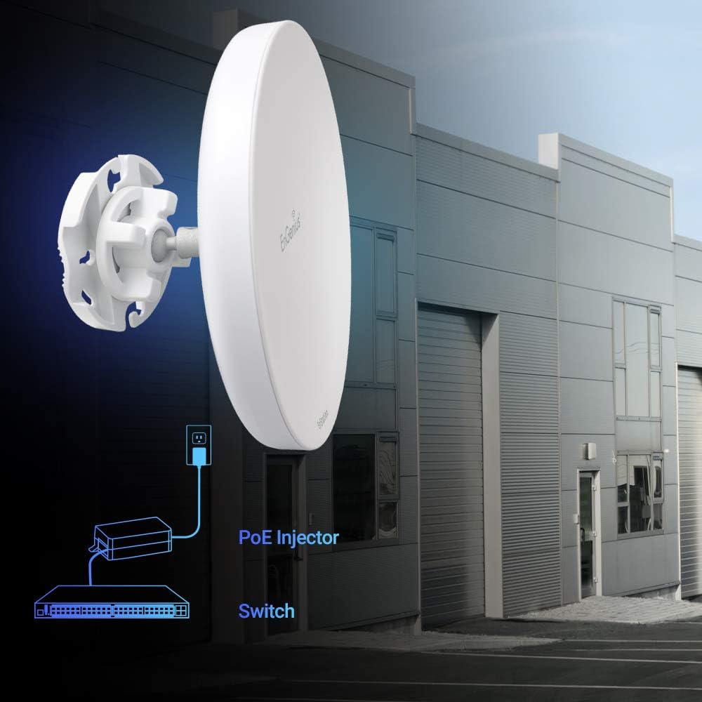 EnGenius Technologies Wi-Fi 5 Outdoor AC867 5Ghz Wireless Access Point/Client Bridge, Long Range, PTP/PTMP, IP55, 26dBm Transmit Power with 19dBi Directional Antennas, GigE Port (EnStation5-AC Kit) : Everything Else
