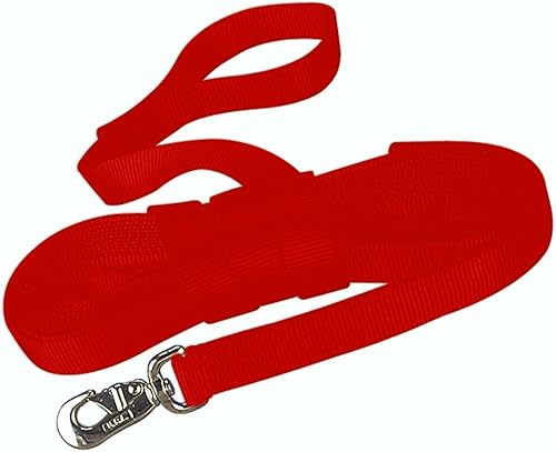 Hamilton Línea larga de caballo de nailon grueso individual con broche giratorio, 1 pulgada26 pies, rojo