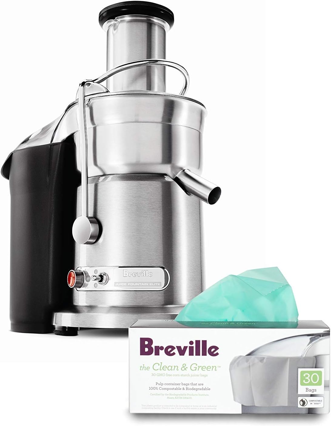 Breville DieCast Steel Juice Fountain Elite with Free 30