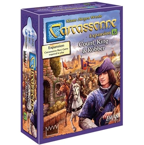 Z-Man Games Carcassonne Expansion 6: Count, King and Robber, Mixed Colours
