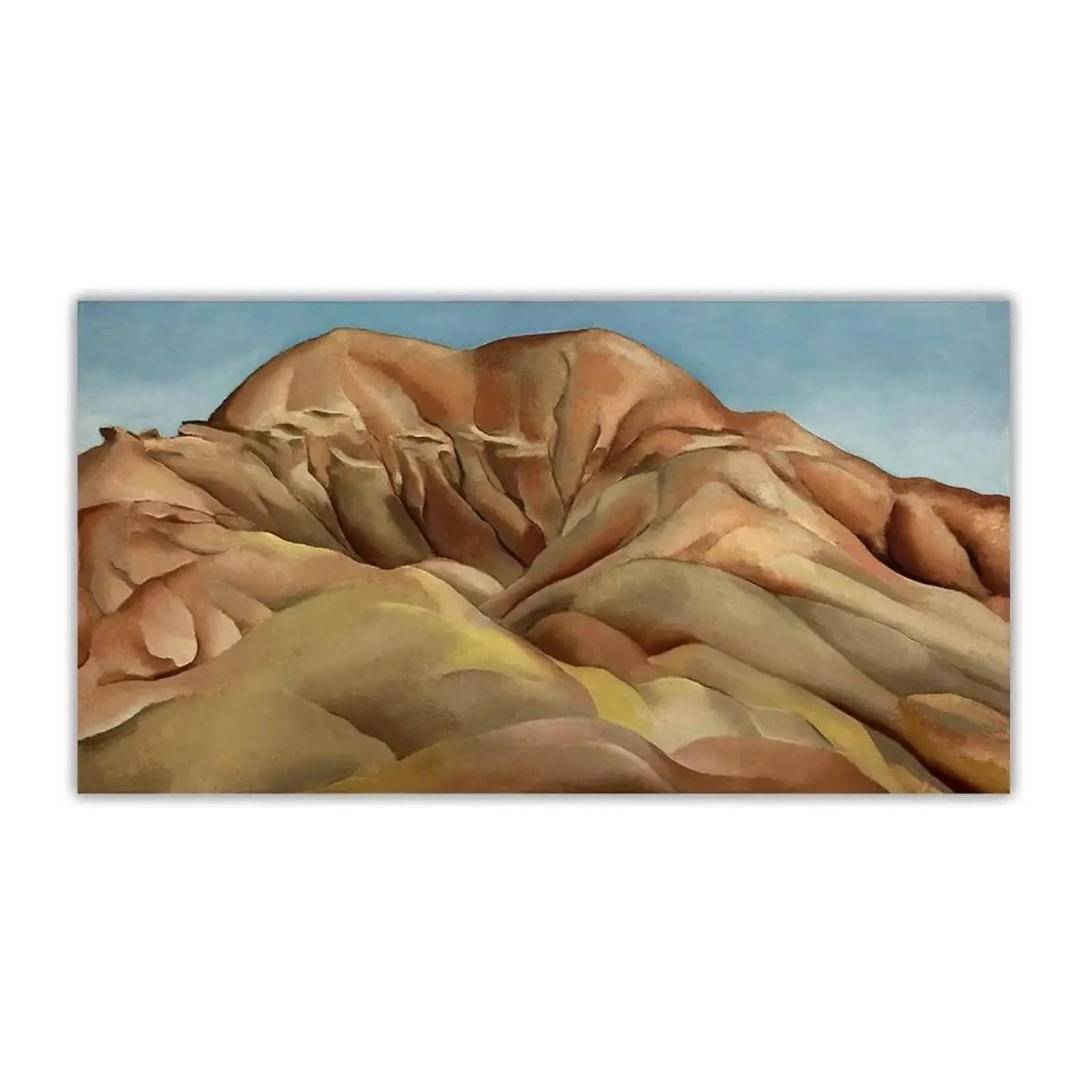 Peinture à l'huile abstraite de paysage montagneux pour déco salon 60x105 cm