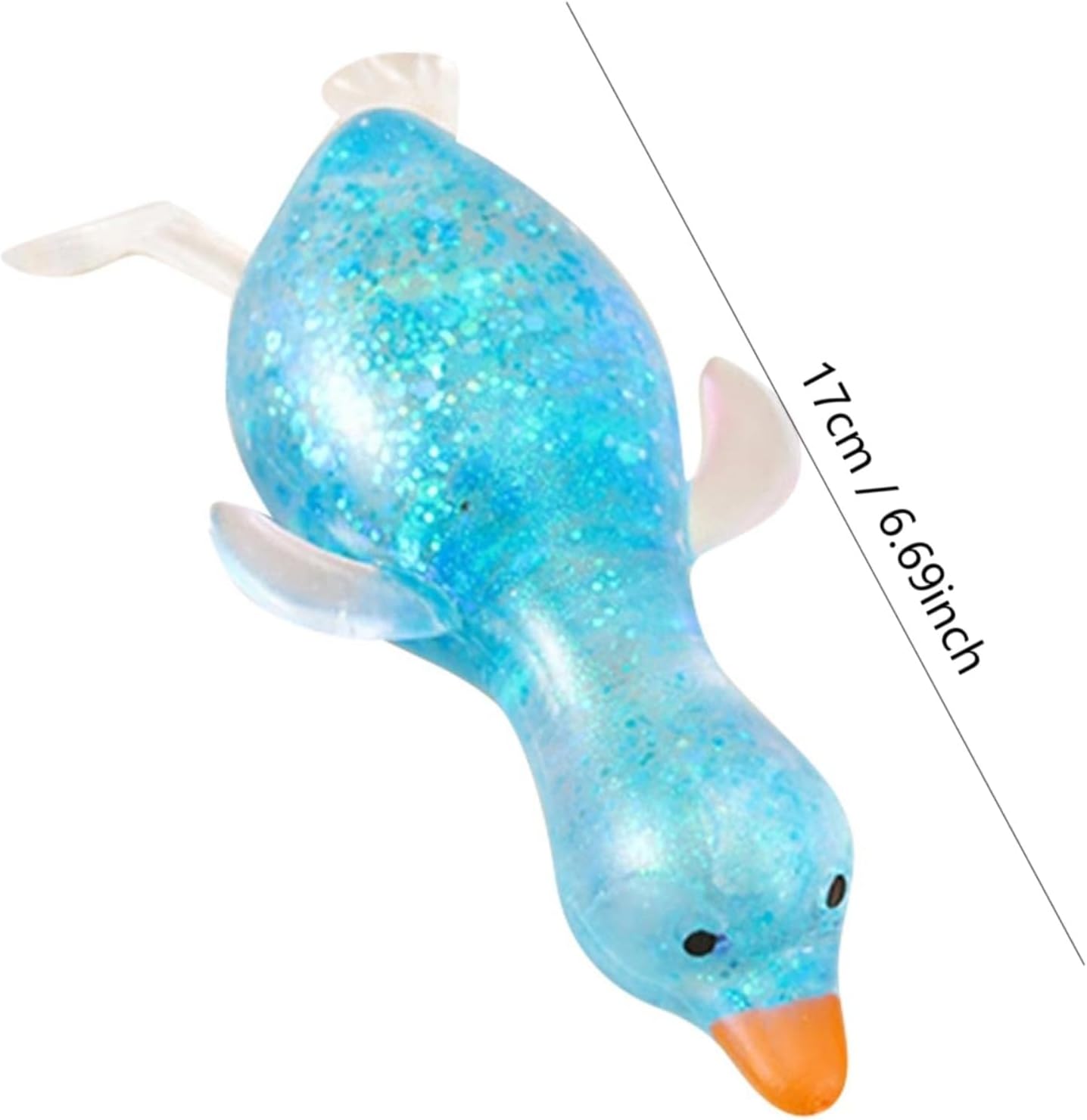 Glitter Duck Squishy: Cute Squishies Slow Rising Stress Relief Balls, Fidget Squeeze Toys for Kids Adults Teens, Office Desk Party Favors Easter Basket Stuffer Gifts (Pink)